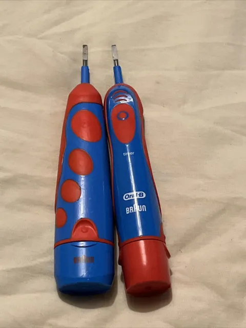 2 x Braun Oral-B Kids Stages Power Battery Toothbrush Disney Cars Fully Working