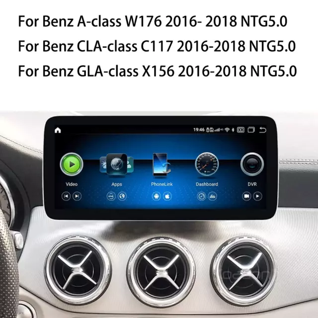 Autoradio 12,3" Android 13 GPS DAB+4G MERCEDES BENZ GLA/G/A/CLA C117 W176 X156 2