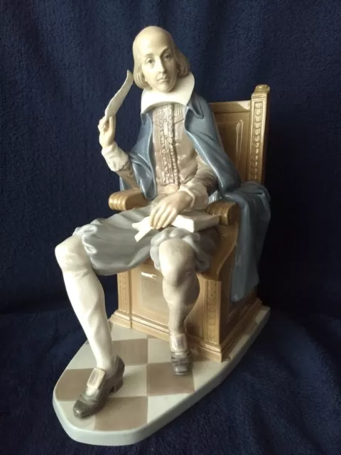 LLADRO #1338 Shakespeare. Limited edition, sold out in 1985.