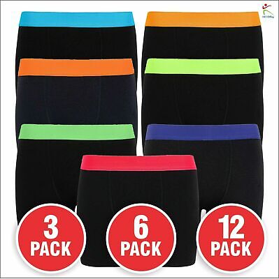 Boys Boxer Shorts (6 & 12 Pack) Cotton Designer Trunk Boxers Underwear (3-13yrs)