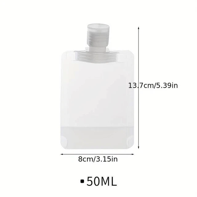 50ml Travel Lotion Bag Leakproof Pouch Shampoo Reuseable (Pack of 3 / 5 / 10)