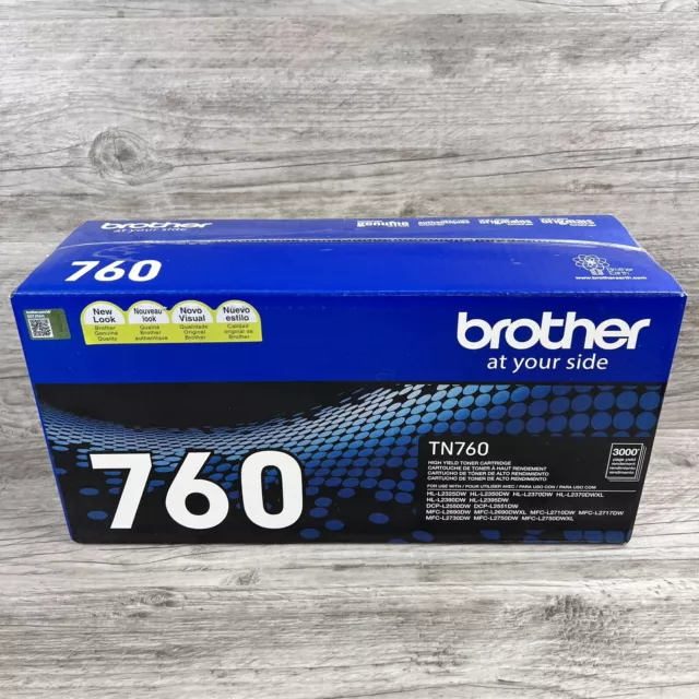 Genuine Brother TN-760 Black Toner Cartridge HL-2370DW MFC-L2750DW NEW