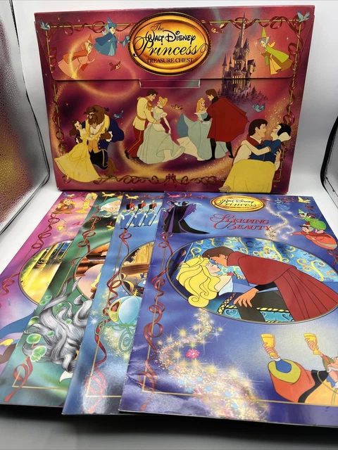 1993 WALT DISNEY Princess Treasure Chest Extra Large Storybooks EUC 17