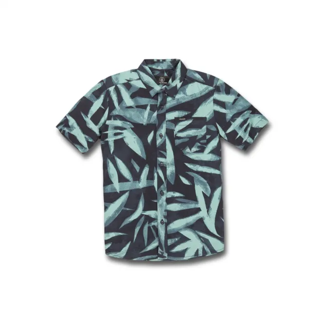 Volcom Boys Echo Leaf Short Sleeve Button Down Shirt