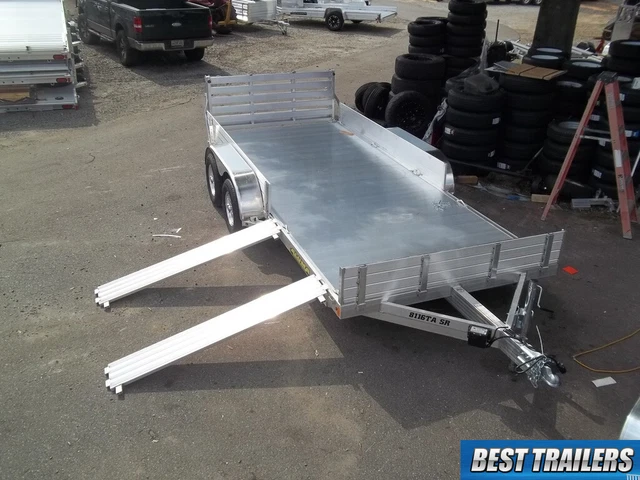 aluma 8116 SR 7 x 16 double atv trailer side load utv aluminum utility w sides 3