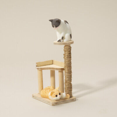 1:12 Scale Dollhouse Miniature Wooden Cat Climbing Frame Cat Toy Accessories