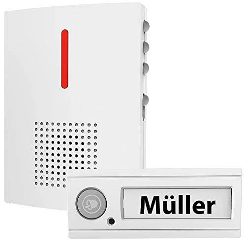 CASAcontrol Sonnette sans fil IPX4 avec signal sonore et lumineux FTK-120 - B...