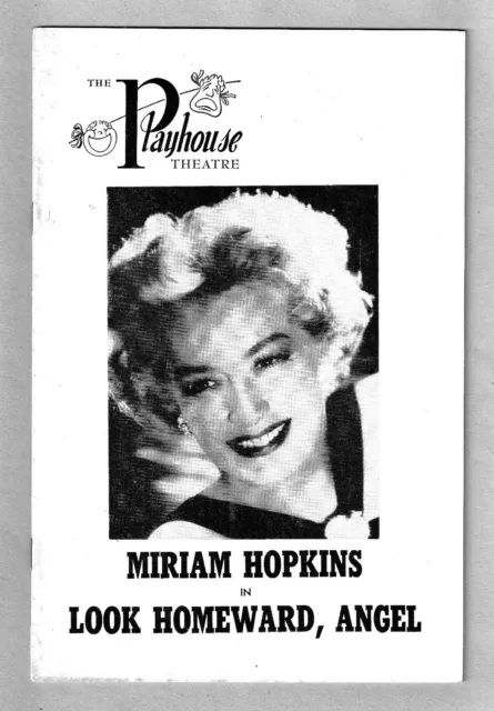 Miriam Hopkins "LOOK HOMEWARD ANGEL" Andrew Prine 1959 Wilmington, Delaware