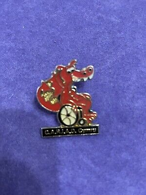 Red Welsh Dragon Lapel Pin with “Cariad Cymru” (love Wales)