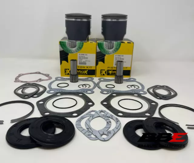 '86-'99 Polaris Indy 488 Fan Engine Kit 1mm O/S 73mm Bore Pistons Gaskets Seals 2