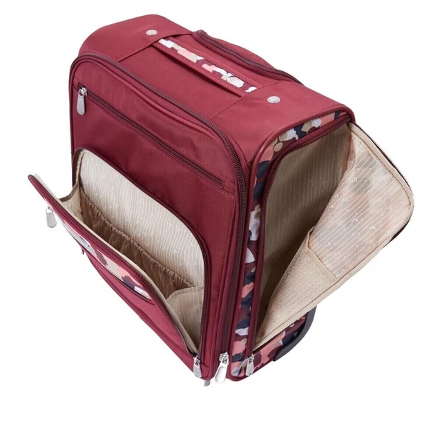 Samantha Brown Underseat Bag - Burgundy Geo Camo New With Tags 2