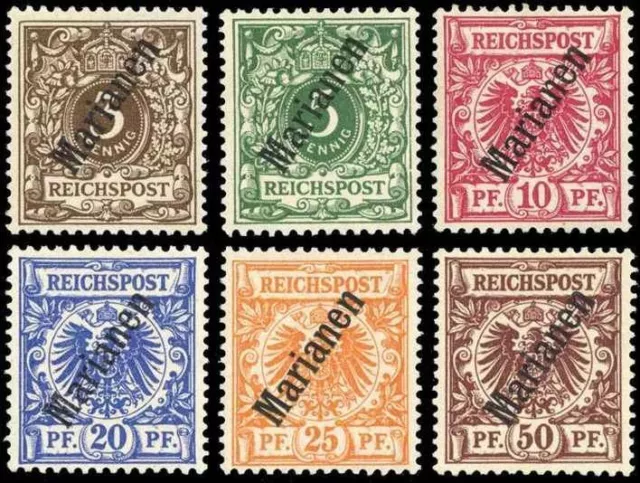 Deutsche Kolonien Marianen, 1900, 1-6 II, ungebraucht