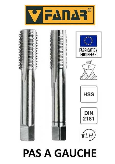 Jeu De 3 Tarauds à Main HSSE-Co5 M8x1,25 - Série 230 RUKO, Acier Cobalt, Neuf !