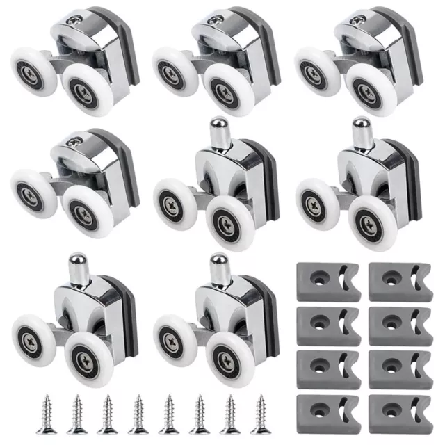 8Pcs Curved Shower Door Rollers Shower Glass Door Rollers for Curved3658