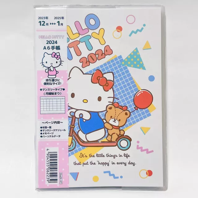 Sanrio Hello Kitty 2024 A6 Planner Schedule Book Diary Cute Kawaii Japan F/S