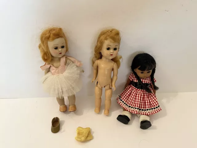 VINTAGE VOGUE GINNY 8" DOLL-Bent knee walker Straight Leg Lot