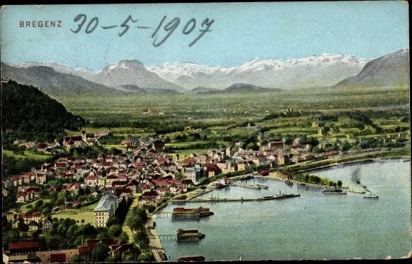Ak Bregenz am Bodensee Vorarlberg, Panorama - 3789938