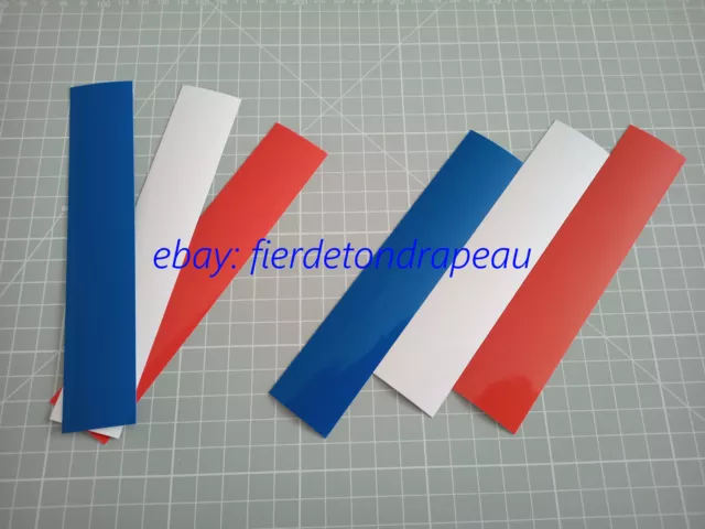 2X Drapeau Français vinyle sticker autocollant bleu blanc rouge 2