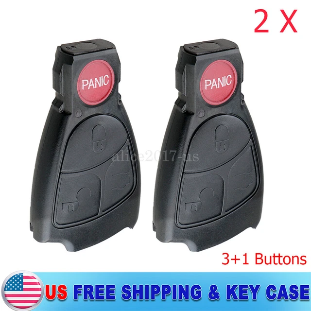 2 Replacement Smart Key Remote Fob Case Shell for Mercedes-Benz C280 CLS55 AMG