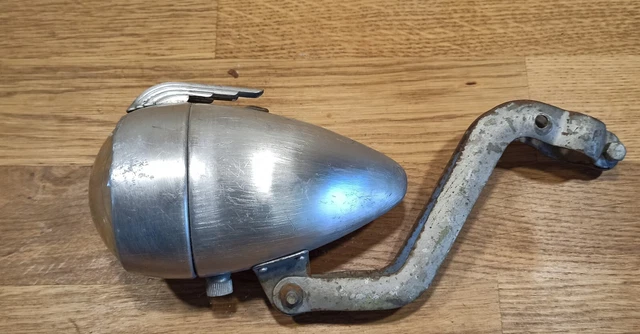 Lampe articulée à poser métal phare de vélo vintage