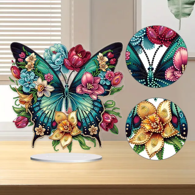 Butterfly Diamond Painting Tabletop Ornaments Kit Colorful Special Shaped Animal