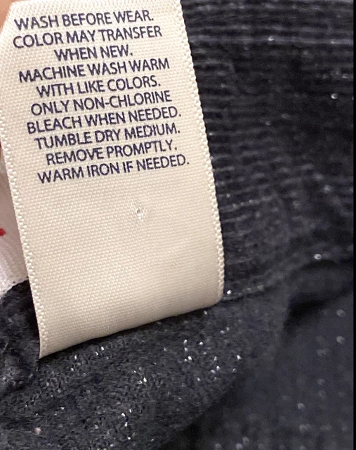 Pantaloni in velluto a coste OshKosh neri scintillanti misto cotone elasticizzati 12 anni cavi Y2K 6