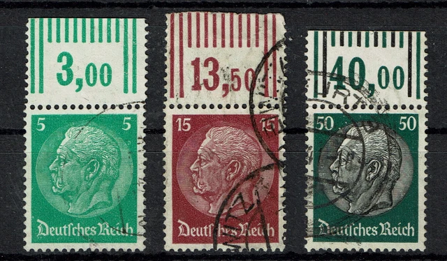 3  HIndenburg Oberrand gestemp. 515 , 520 , 525