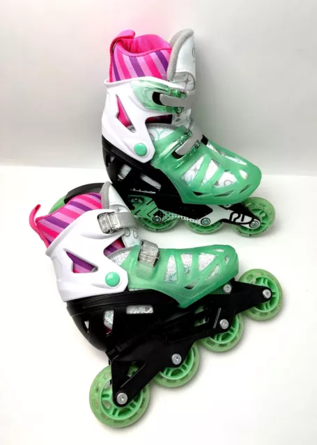 Skate RDS Tracer Mint/Pink Adjustable Inline Skates Size2-5 Brand New FREE POST 2