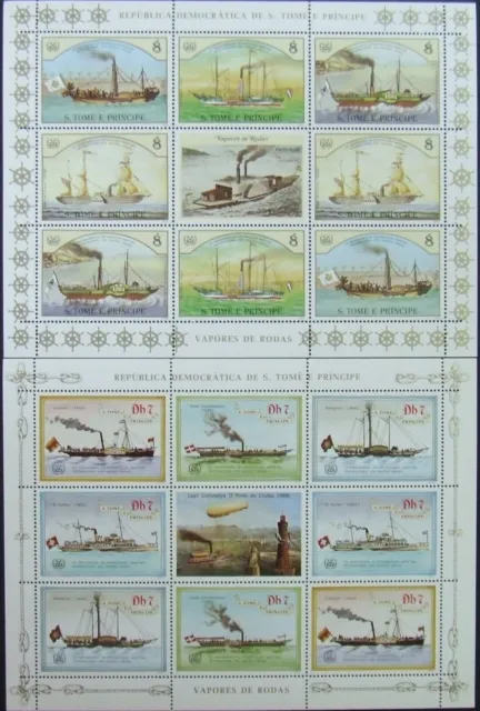 Sao Tome & Principe-River Ship-2M/Sh.MNH**.STP 030