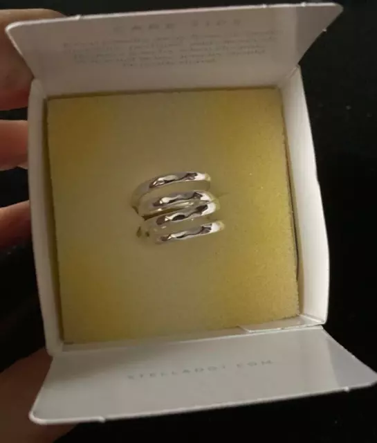 Stella and Dot Essential Hammered ring silver, size 6, NEW!