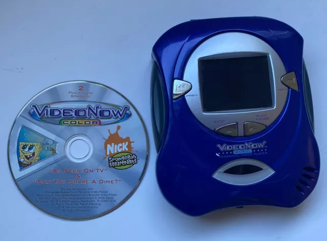 2004 Video Now Color Video Player Hasbro With Spongebob Disc *READ*