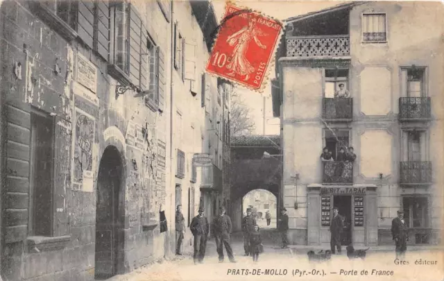 Cpa 66 Prats De Mollo Porte De France