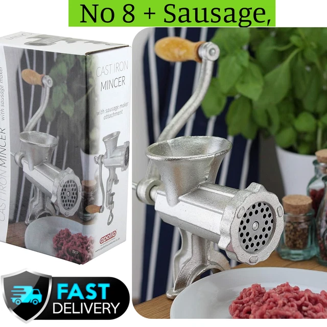 CAST IRON MANUAL Rotary Beef Sausage Hand Operated Maker Meat Mincer
