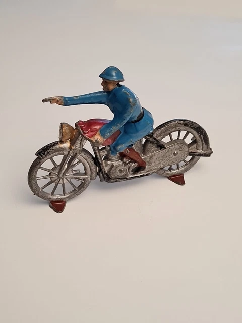 Figurine Moto Side-car + Soldat Plomb – Armée Française, Marque Quiralu, Miniature 7cm