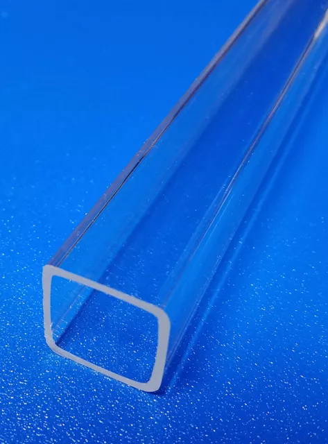 1 pc 3/4" OD 5/8" ID SQUARE CLEAR ACRYLIC PLEXIGLASS PLASTIC TUBE 36" INCH LONG
