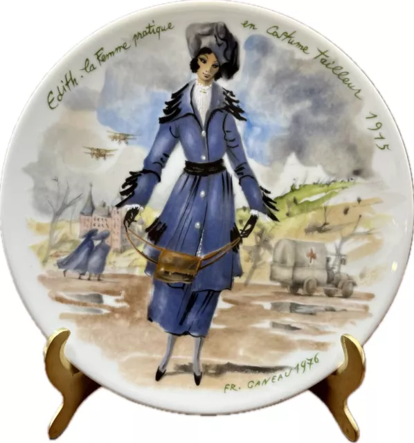 DARCEAU/LIMOGES COLLECTIBLE PLATE of EDITH “Femmes du Siecles”  incl. Paperwork