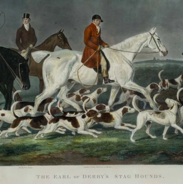 WOODMAN (*1784) nach BARENGER (*1780), Earl of Derby's Stag Hounds,  1830, KSt. 3