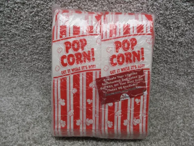 Retro Paper Popcorn Bags 1 Oz Single Serve Design by Avant Grub 500 Pack