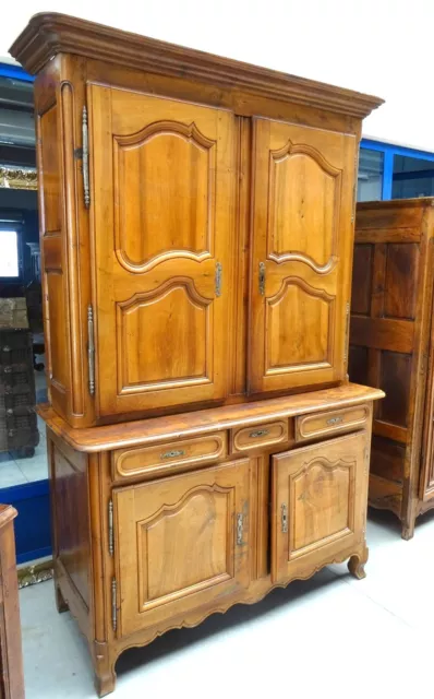 Credenza doppiocorpo '800 stile transizione noce fronte 147 cm