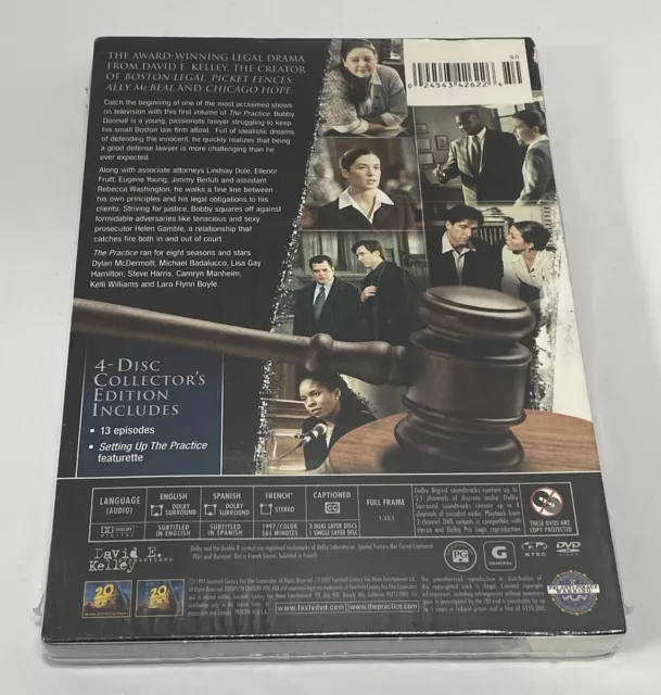 The Practice - Vol. 1 (DVD, 2009, 4-Disc Set) TV Drama Series Lawyer NEW SEALED 2