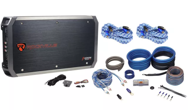 ROCKVILLE RXH-F5 3200 Watt/800w CEA RMS 5 Channel Car Stereo Amplifier+Amp  Kit $238.95 - PicClick