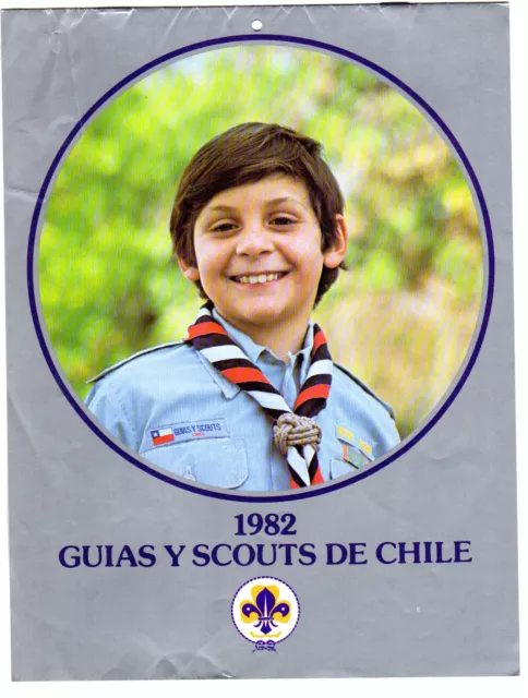 Calendrier Chili Guias y Scouts de Chile 1982 Non Joubert ni Signe de Piste