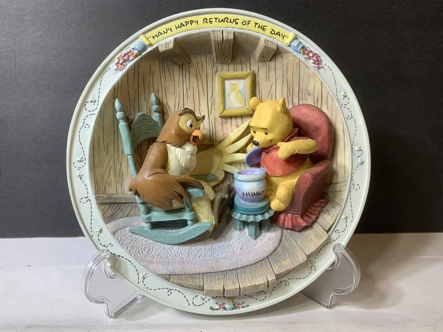 DISNEY WINNIE THE Pooh Bradford Exchange 3D Plate Many Happy Returns Of disney-winnie-the-pooh-bradford-exchange-3d-plate-many-happy-returns-of
