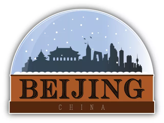 Autoaufkleber Beijing Peking Stadt China Skyline K790 Sticker-12cm