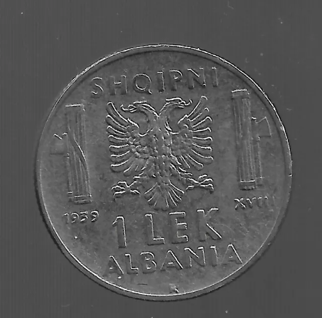 1939,Albania. Albanian 1 Leke. Italy Italian Occupation Coins. 415