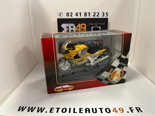 LK558 MAJORETTE 1:18 1/18 Moto BMW K 1200 RS  jaune boite origine