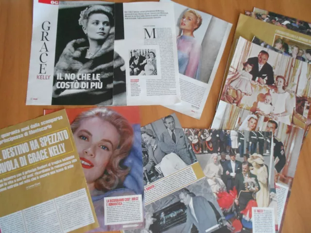GRACE KELLY 1982 / 2022 - Lotto 2 Articoli Italian Clipping ritagli Foto d'epoca