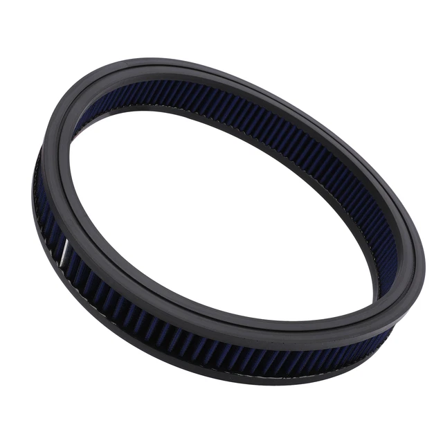 (Blu) Filtro aria ad alto flusso filtro aria rotondo ad alta potenza shock lavabile