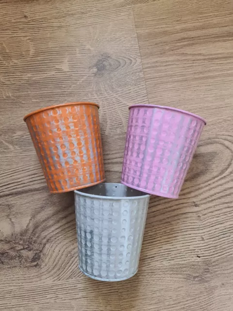 METAL BUCKETS / POTS Mini Galvanised