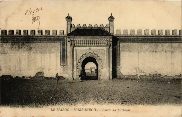 CPA AK MARRAKECH Entree du Mechouar MAROC (824734)